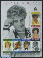 Saint Vincent & The Grenadines 2007 Death Of Diana 6v M/s, Mint NH, History - Kings & Queens (Royalty) - Royalties, Royals