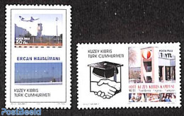 Turkish Cyprus 2005 Development 2v, Mint NH, Science - Transport - Education - Aircraft & Aviation - Airplanes