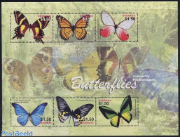 Grenada 2005 Butterflies 6v M/s, Machaonides Swallowtail, Mint NH, Nature - Butterflies - Other & Unclassified