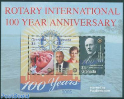 Grenada 2005 100 Years Rotary 3v M/s, Mint NH, Various - Rotary - Rotary, Lions Club