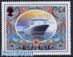 Guernsey 2005 Definitive 1v, Queen Mary 2, Mint NH, Transport - Ships And Boats - Ships