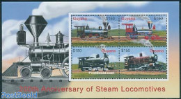 Guyana 2005 200 Years Steam Locomotives 4v M/s, Baltimore And, Mint NH, Transport - Railways - Trenes