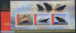 Isle Of Man 2008 Cunard Line S/s, Mint NH, Transport - Various - Ships And Boats - Maps - Boten