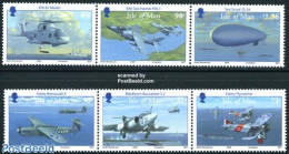 Isle Of Man 2009 Naval Aircraft 6v (2x[::]), Mint NH, Transport - Helicopters - Aircraft & Aviation - Ships And Boats .. - Helikopters