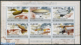 Mozambique 2009 Aviation I 6v M/s, Mint NH, Transport - Aircraft & Aviation - Airplanes