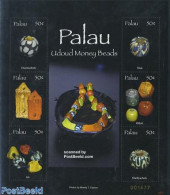 Palau 2006 Udoud Money Beads 6v M/s, Mint NH, History - Various - Geology - Money On Stamps - Munten