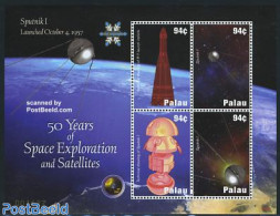 Palau 2008 Sputnik I 4v M/s, Mint NH, Transport - Space Exploration - Other & Unclassified