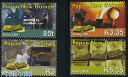 Papua New Guinea 2008 Mining 4v, Mint NH, Science - Mining - Papua-Neuguinea