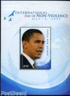 Papua New Guinea 2009 Int. Day Of Non-Violence S/s, Obama, Mint NH, History - American Presidents - Politicians - Papua New Guinea