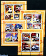 Sao Tome/Principe 2008 Ambulances Of The World 16v (4 M/s), Mint NH, Health - Transport - Health - Red Cross - Automob.. - Rotes Kreuz