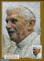 Tuvalu 2007 Pope Benedict XVI 4v M/s (mosaics), Mint NH, Religion - Pope - Religion - Pausen
