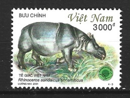 VIET NAM. N°1974 De 2001. Rhinocéros. - Rhinoceros