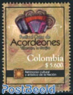Colombia 2008 Accordeon Festival 1v, Mint NH, Performance Art - Music - Musical Instruments - Muziek