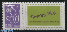 France 2006 Marianne With Personal Tab Timbres Plus 1v, Mint NH - Neufs