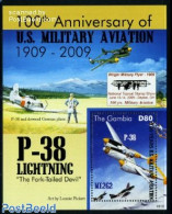 Gambia 2009 Military Aviation S/s, Mint NH, History - Transport - Militarism - Aircraft & Aviation - Militaria
