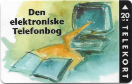 Denmark - KTAS - Electronic Phonebook - TDKP105 - 09.1994, 3.000ex, 20kr, Used - Danemark