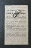JOANNES MARELLUS DE BEUKELEER ° LINT 1903 + ZIEKENHUIS LIER 1944 / JOANNA LAUWRYSSENS - Images Religieuses