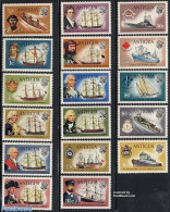 Antigua & Barbuda 1970 Definitives 17v, Mint NH, Transport - Ships And Boats - Ships