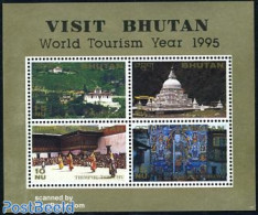 Bhutan 1995 World Tourism Year 4v M/s, Mint NH, Various - Tourism - Bhután