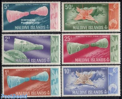 Maldives 1966 Space Exploration 6v, Mint NH, Transport - Space Exploration - Maldives (1965-...)