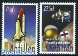 Netherlands Antilles 2000 Annaheim Expo 2v, Mint NH, Transport - Space Exploration - Art - Science Fiction - Non Classés