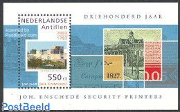 Netherlands Antilles 2003 Joh Enschede Printers S/s, Mint NH, Various - Money On Stamps - Art - Bridges And Tunnels - .. - Coins