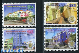 Netherlands Antilles 2007 300 Years Otrabanda 4v, Mint NH, Transport - Automobiles - Art - Architecture - Auto's