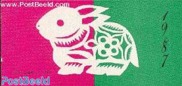 China People’s Republic 1987 Year Of The Rabbit Booklet, Mint NH, Nature - Various - Rabbits / Hares - Stamp Booklet.. - Nuevos