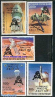 Central Africa 1979 Moonlanding Anniversary 5v, Mint NH, Transport - Space Exploration - Central African Republic