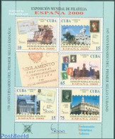 Cuba 2000 Espana 5v+tab M/s, Mint NH, Stamps On Stamps - Unused Stamps