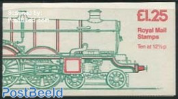 Great Britain 1983 Def. Booklet, GWR Isambard, Selvedge At Left, Mint NH, Transport - Stamp Booklets - Railways - Ongebruikt