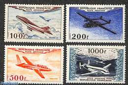 France 1954 Airmail 4v, Mint NH, Transport - Aircraft & Aviation - Unused Stamps