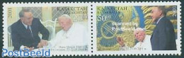 Kazakhstan 2001 Pope John Paul II 2v [:], Mint NH, Religion - Pope - Religion - Popes