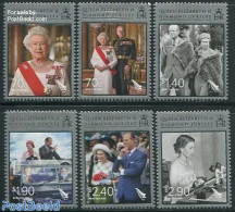 New Zealand 2012 Diamond Jubilee 6v, Mint NH, History - Transport - Decorations - Kings & Queens (Royalty) - Automobiles - Neufs