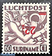 Suriname, Colony 1945 Airmail 22.5c On 60c, Inverted Overprint, Unused (hinged), Various - Errors, Misprints, Plate Fl.. - Erreurs Sur Timbres
