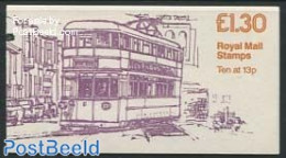 Great Britain 1984 Def. Booklet, Swansea/Mumbles, Selvedge At Right, Mint NH, Transport - Stamp Booklets - Railways - .. - Unused Stamps