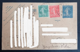 P1 France 1926 Postal Stationery Card Sent To Yugoslavia - Cartes Postales Types Et TSC (avant 1995)