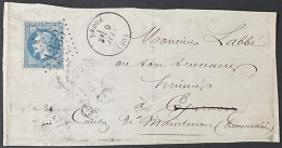 Lettre Fragment 29B LGC 1353 Droué Loir-et-Cher (40) Indice 6 09.06.? France – 9ciel - 1849-1876: Classic Period