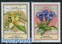 Congo Dem. Republic, (zaire) 2012 Flowers 2v, Mint NH, Nature - Flowers & Plants - Other & Unclassified