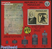 Paraguay 1976 100 Years Telephone S/s, Mint NH, Science - Inventors - Telecommunication - Telephones - Telecom
