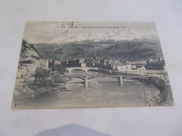 GRENOBLE ( 38 Isere ) PANORAMA DES QUAIS ET LES ALPES  1910 - Grenoble