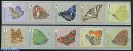 Belgium 2014 Butterflies 10v S-a, Mint NH, Nature - Butterflies - Neufs