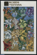 Guyana 1990 Orchids 16v M/s, Mint NH, Nature - Flowers & Plants - Orchids - Guyana (1966-...)