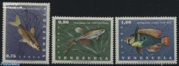 Venezuela 1966 Fish 3v, Airmail, Mint NH, Nature - Fish - Peces