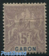 Gabon 1904 5fr, Stamp Out Of Set, Unused (hinged) - Nuovi