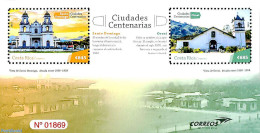 Costa Rica 2019 Old Cities S/s, Mint NH, Religion - Churches, Temples, Mosques, Synagogues - Iglesias Y Catedrales