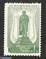 Russia, Soviet Union 1937 1R, Perf. 11:12.5, Stamp Out Of Set, Unused (hinged), Art - Authors - Unused Stamps