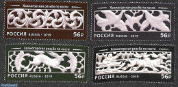 Russia 2019 Bone Carving Art 4v, Mint NH, Art - Art & Antique Objects - Handicrafts - Autres & Non Classés
