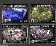 Central Africa 2020 Minerals 4v, Mint NH, History - Geology - Zentralafrik. Republik