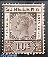 Saint Helena 1890 10d, Stamp Out Of Set, Unused (hinged) - Saint Helena Island